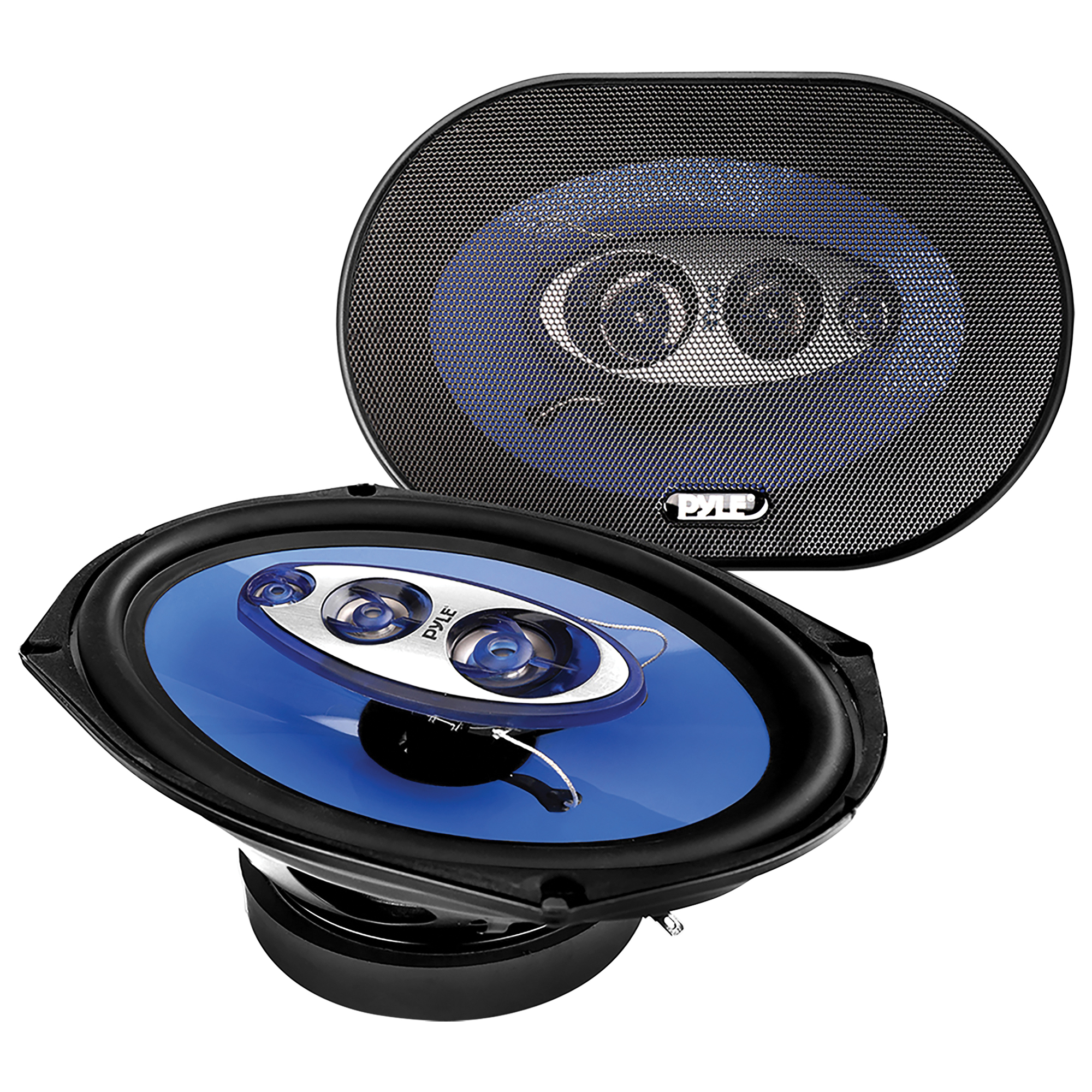 Pyle® Blue Label 6-In. x 9-In. 400-Watt-Max 4-Way Coaxial Speakers, 2-Count